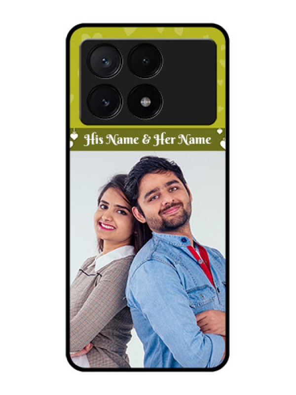 Custom Poco X6 Pro 5G Custom Metal Phone CaseYou and Me Heart Design