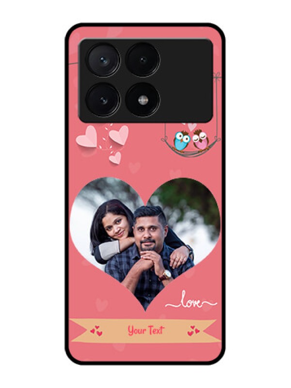Custom Poco X6 Pro 5G Custom Metal Phone CasePeach Color Love Design