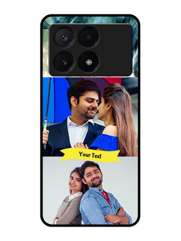 Custom Poco X6 Pro 5G Custom Metal Phone CaseImage With Boho Peacock Feather Design