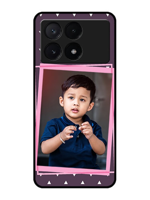 Custom Poco X6 Pro 5G Custom Metal Phone CaseTriangle Pattern Dotted Design