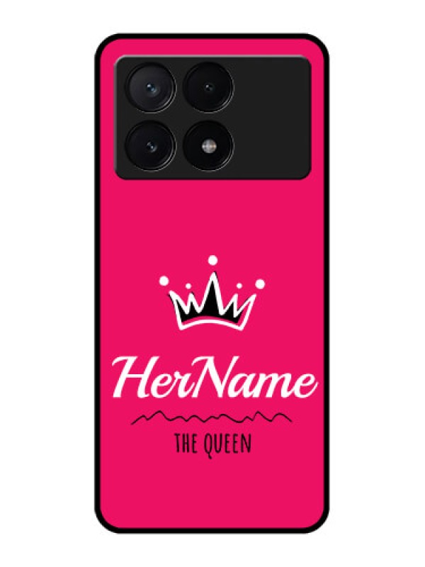 Custom Poco X6 Pro 5G Custom Metal Phone CaseQueen With Name Design