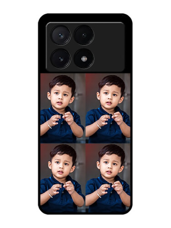 Custom Poco X6 Pro 5G Custom Metal Phone Case4 Image Holder Design