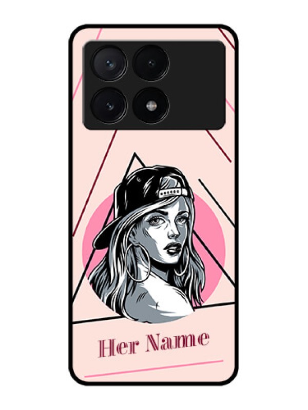 Custom Poco X6 Pro 5G Custom Metal Phone CaseRockstar Girl Design