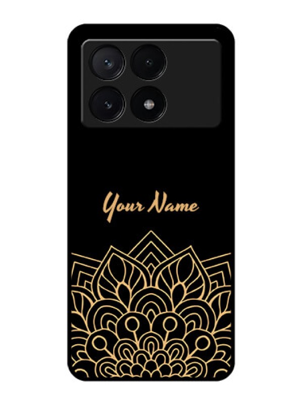 Custom Poco X6 Pro 5G Custom Metal Phone CaseGolden Mandala Design