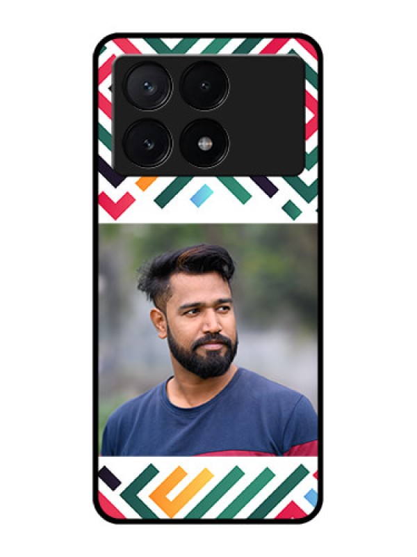 Custom Poco X6 Pro 5G Custom Metal Phone CaseColorful Maze Pattern Design