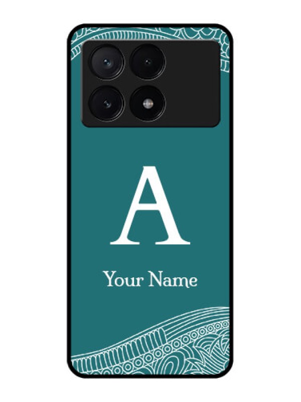 Custom Poco X6 Pro 5G Custom Metal Phone CaseLine Art Pattern With Custom Name Design