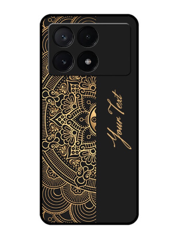 Custom Poco X6 Pro 5G Custom Metal Phone CaseMandala Art With Custom Text Design