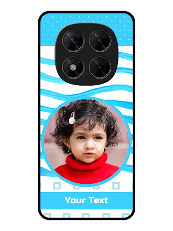 Custom Poco X7 5G Custom Metal Phone CaseSimple Blue Case Design