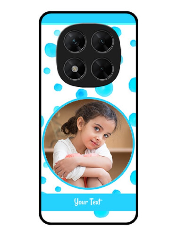 Custom Poco X7 5G Custom Metal Phone CaseBlue Bubbles Pattern Design