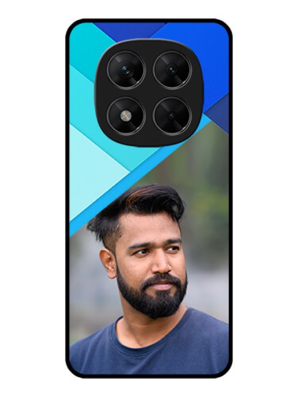 Custom Poco X7 5G Custom Metal Phone CaseBlue Pattern Design