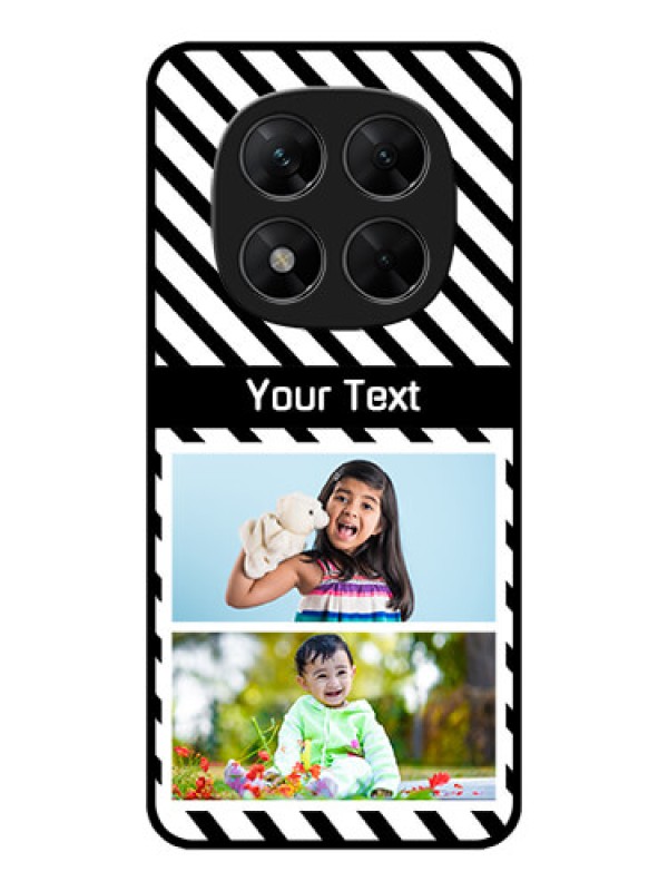 Custom Poco X7 5G Custom Metal Phone CaseBlack And White Stripes Design