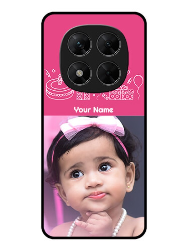 Custom Poco X7 5G Custom Metal Phone CaseWith Birthday Line Art Design