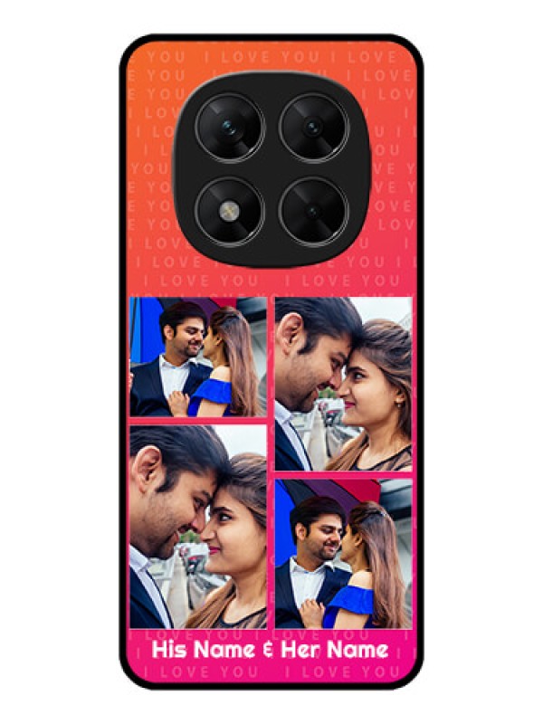 Custom Poco X7 5G Custom Metal Phone CaseI Love You Pink Design