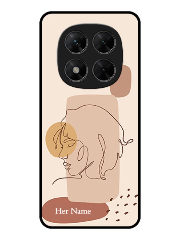 Custom Poco X7 5G Custom Metal Phone CaseCalm Woman Line Art Design
