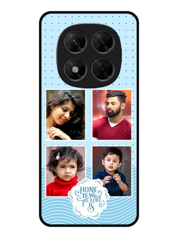 Custom Poco X7 5G Custom Metal Phone CaseCute Love Quote With 4 Pic Upload Design