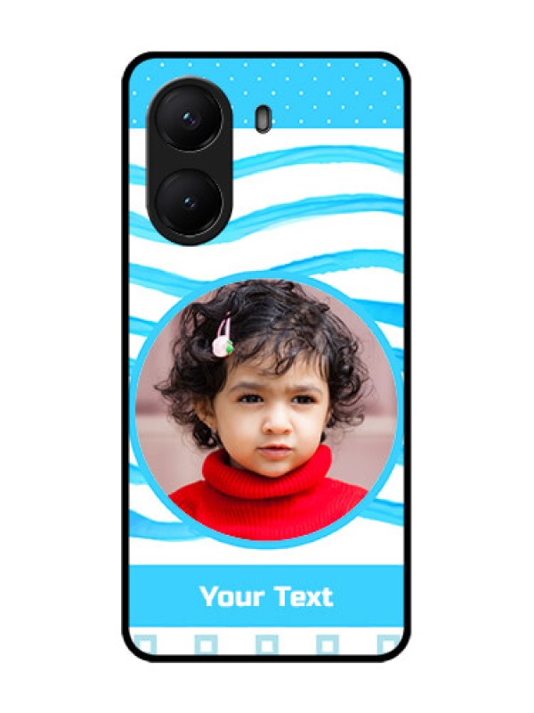 Custom Poco X7 Pro 5G Custom Metal Phone Case - Simple Blue Case Design