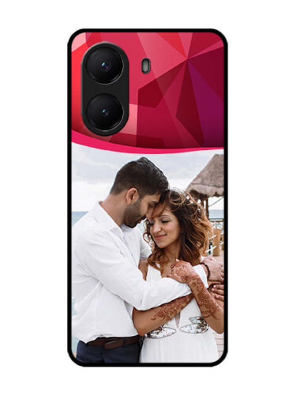 Custom Poco X7 Pro 5G Custom Metal Phone Case - Red Abstract Design