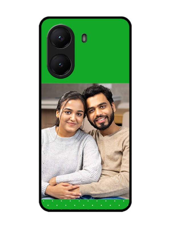 Custom Poco X7 Pro 5G Custom Metal Phone Case - Green Pattern Design