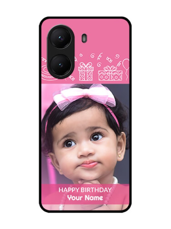 Custom Poco X7 Pro 5G Custom Metal Phone Case - With Birthday Line Art Design