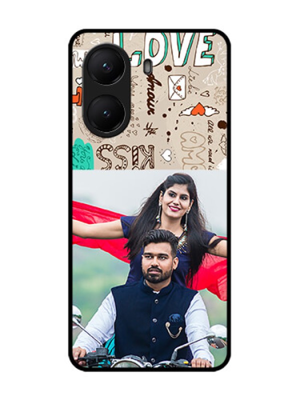 Custom Poco X7 Pro 5G Custom Metal Phone Case - Love Doodle Pattern