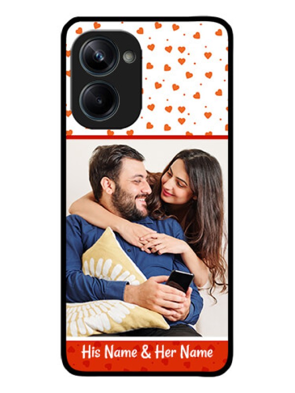Custom Realme 10 Pro 5G Custom Metal Phone CaseOrange Love Symbol Design