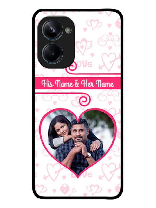 Custom Realme 10 Pro 5G Custom Metal Phone CaseHeart Shape Love Design