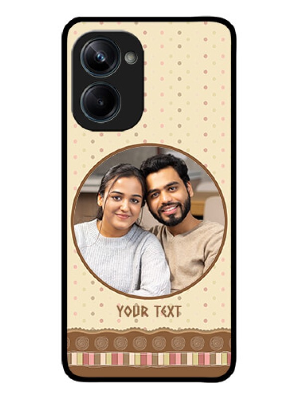 Custom Realme 10 Pro 5G Custom Metal Phone CaseBrown Dotted Mobile Case Design