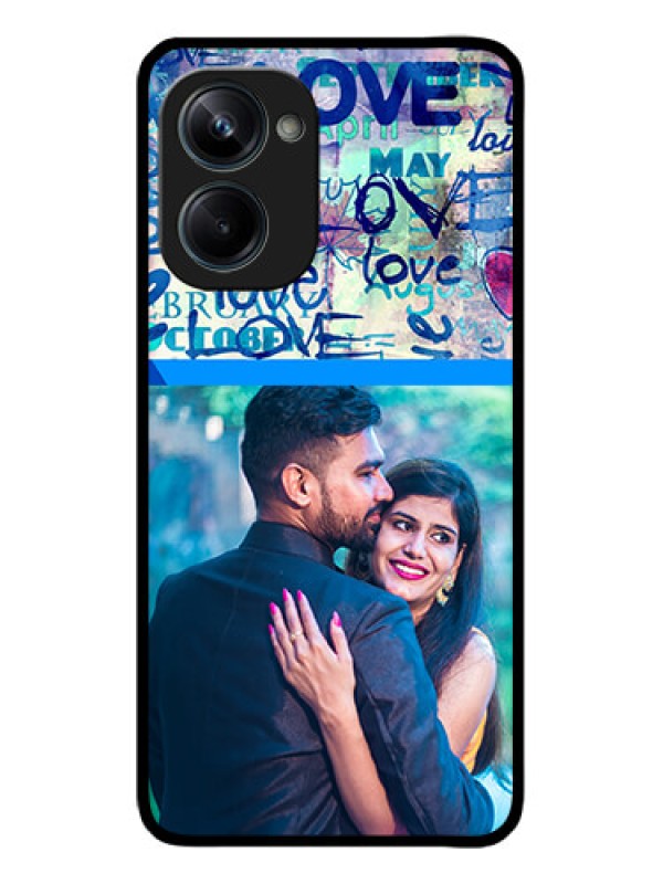 Custom Realme 10 Pro 5G Custom Metal Phone CaseColorful Love Design