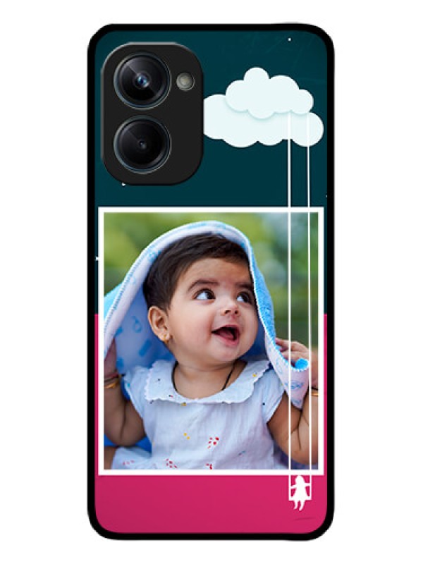 Custom Realme 10 Pro 5G Custom Metal Phone CaseCute Girl With Cloud Design