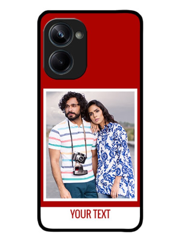 Custom Realme 10 Pro 5G Custom Metal Phone CaseRed Color Design