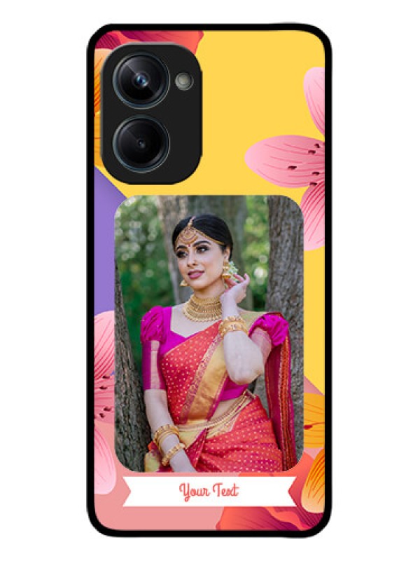 Custom Realme 10 Pro 5G Custom Metal Phone Case3 Image With Vintage Floral Design