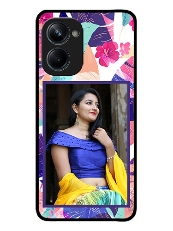 Custom Realme 10 Pro 5G Custom Metal Phone CaseAbstract Floral Design