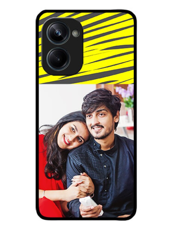 Custom Realme 10 Pro 5G Custom Metal Phone CaseYellow Abstract Design