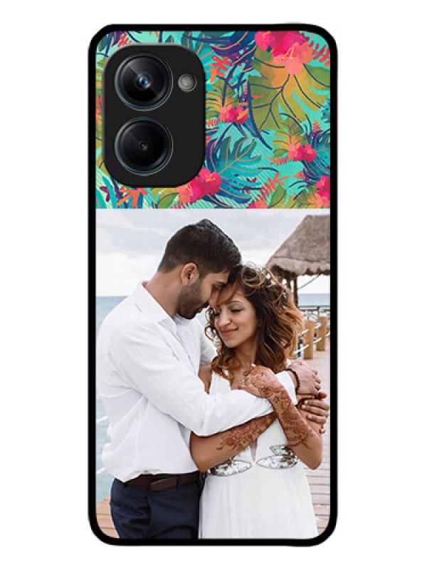 Custom Realme 10 Pro 5G Custom Metal Phone CaseWatercolor Floral Design