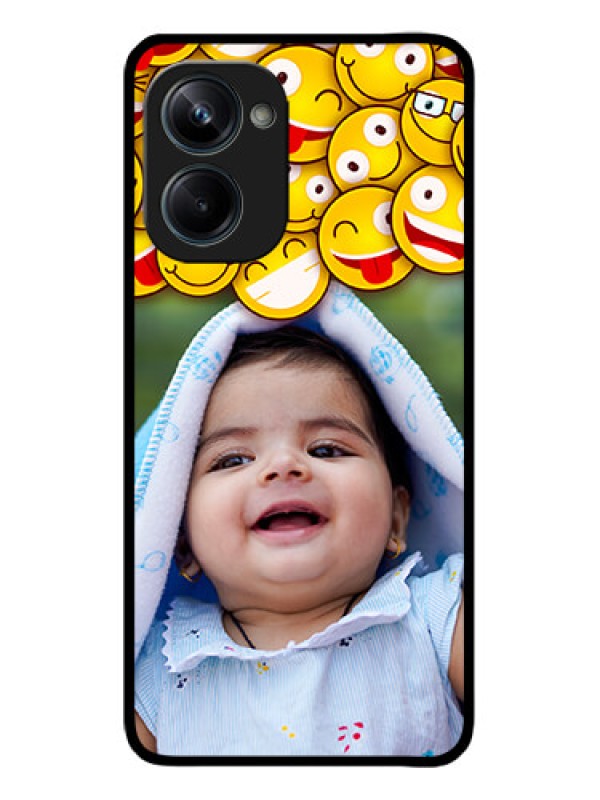 Custom Realme 10 Pro 5G Custom Metal Phone CaseWith Smiley Emoji Design