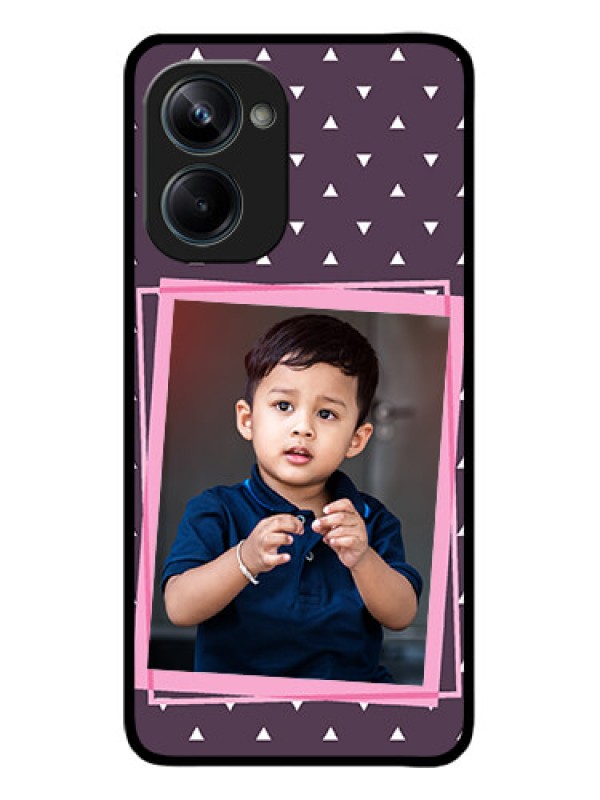 Custom Realme 10 Pro 5G Custom Metal Phone CaseTriangle Pattern Dotted Design