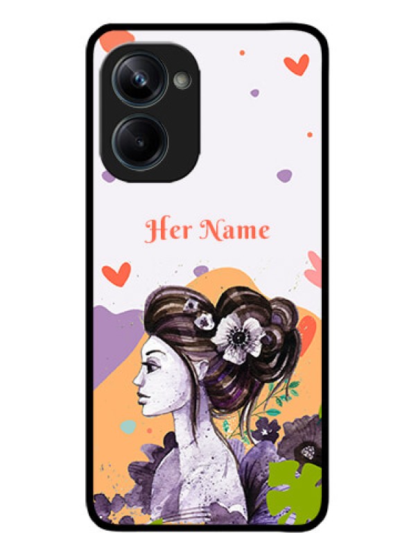 Custom Realme 10 Pro 5G Custom Metal Phone CaseWoman And Nature Design