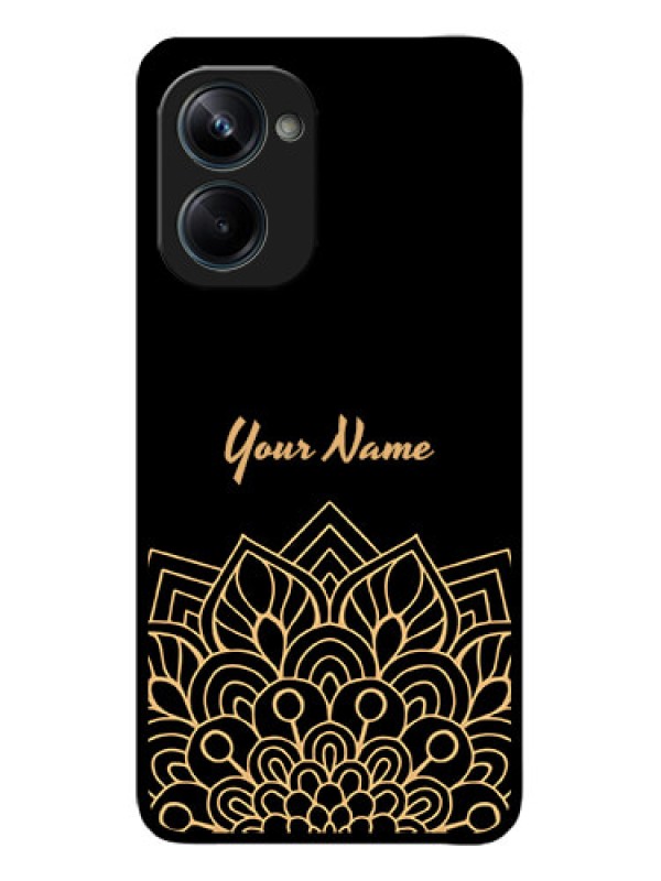 Custom Realme 10 Pro 5G Custom Metal Phone CaseGolden Mandala Design