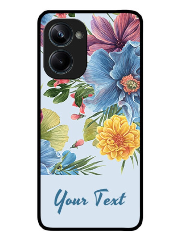Custom Realme 10 Pro 5G Custom Metal Phone CaseStunning Watercolored Flowers Painting Design