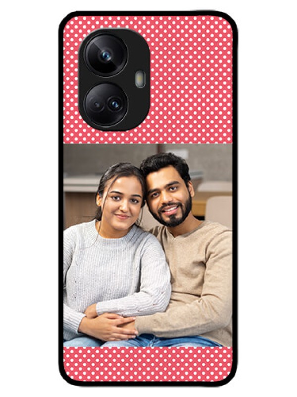 Custom Realme 10 Pro Plus 5G Custom Metal Phone CaseWhite Dotted Design