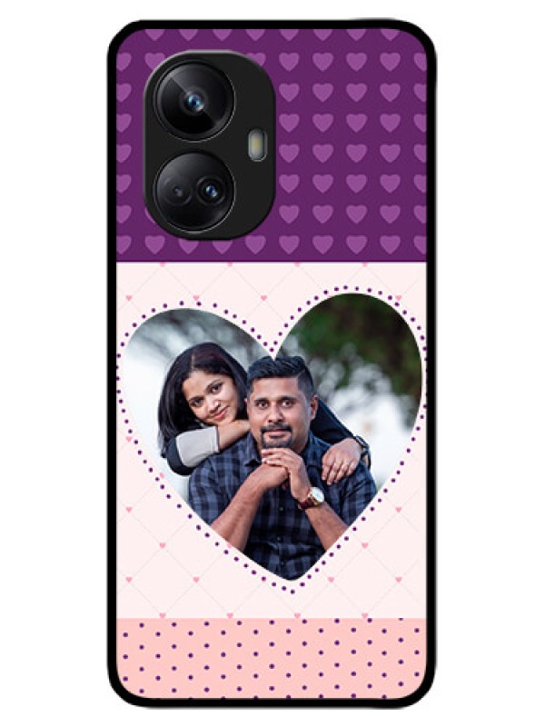 Custom Realme 10 Pro Plus 5G Custom Metal Phone CaseViolet Love Dots Design