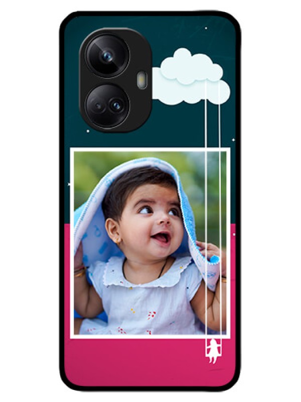 Custom Realme 10 Pro Plus 5G Custom Metal Phone CaseCute Girl With Cloud Design