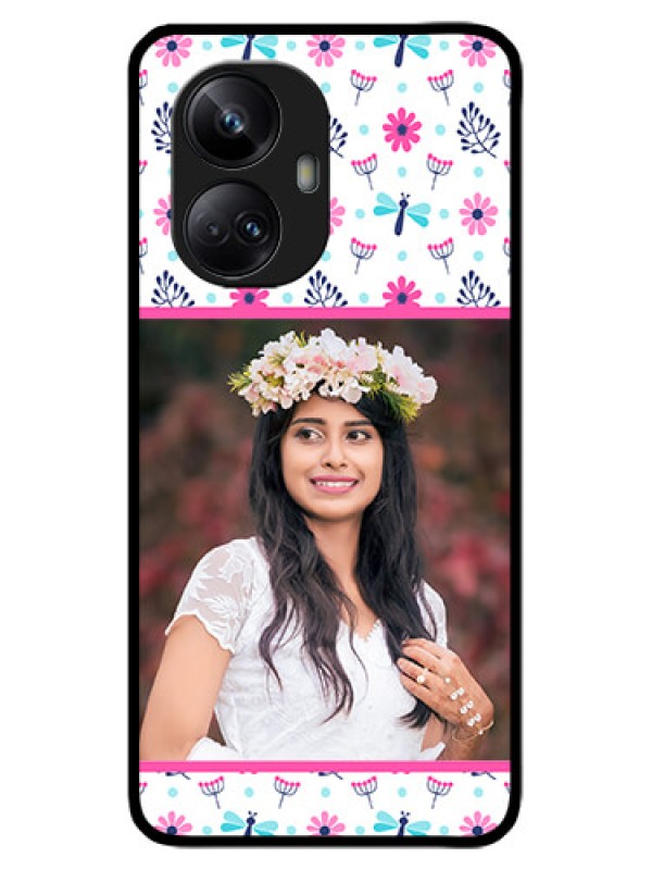 Custom Realme 10 Pro Plus 5G Custom Metal Phone CaseColorful Flower Design