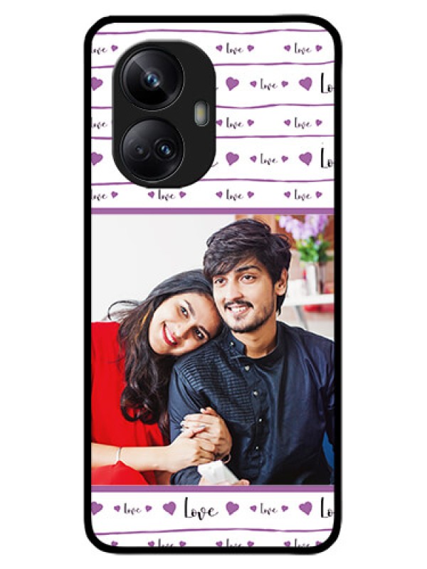 Custom Realme 10 Pro Plus 5G Custom Metal Phone CaseCouples Heart Design