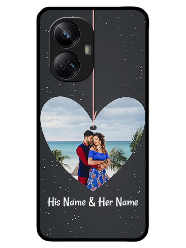 Custom Realme 10 Pro Plus 5G Custom Metal Phone CaseHanging Heart Design