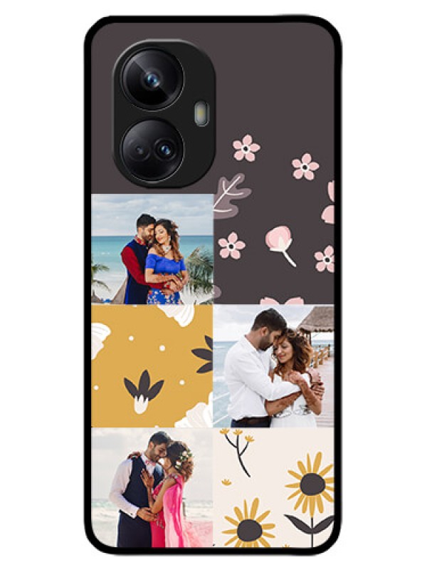 Custom Realme 10 Pro Plus 5G Custom Metal Phone Case3 Images With Floral Design