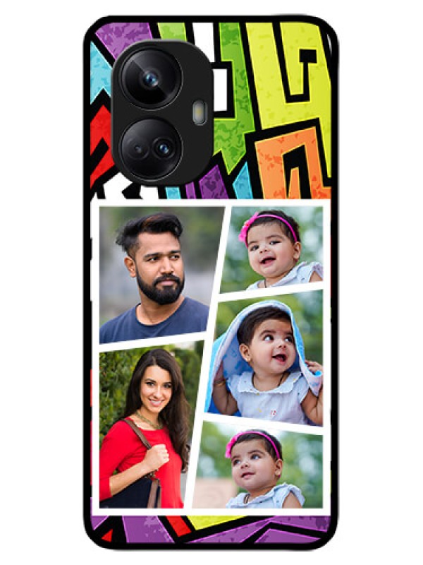 Custom Realme 10 Pro Plus 5G Custom Metal Phone CaseGraffiti Pattern Design