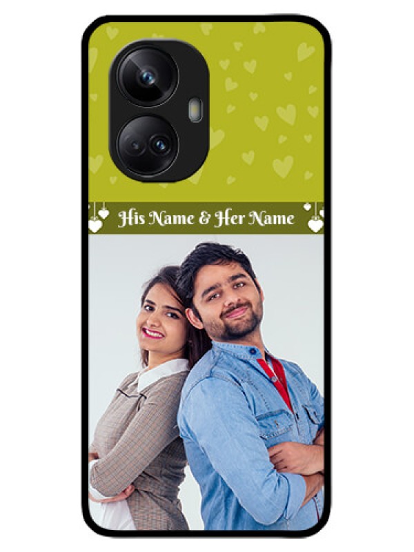 Custom Realme 10 Pro Plus 5G Custom Metal Phone CaseYou and Me Heart Design