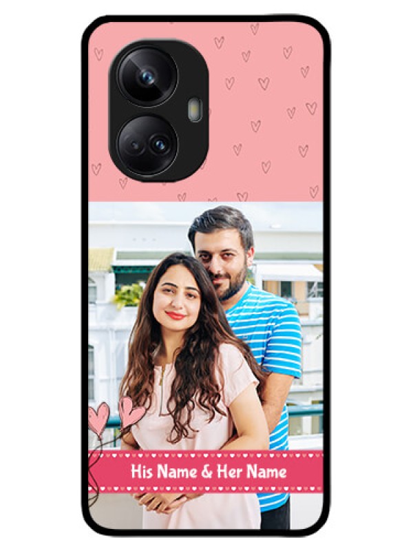 Custom Realme 10 Pro Plus 5G Custom Metal Phone CaseLove Design Peach Color