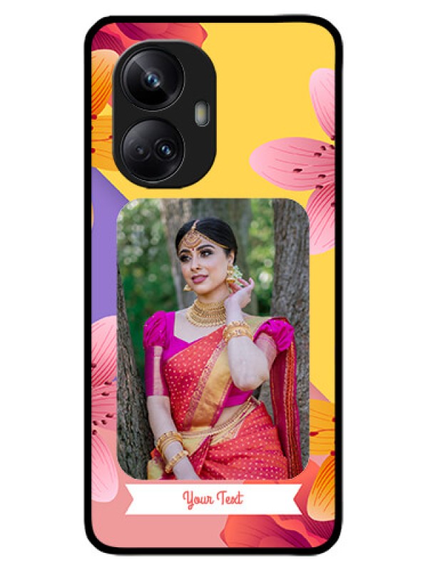 Custom Realme 10 Pro Plus 5G Custom Metal Phone Case3 Image With Vintage Floral Design